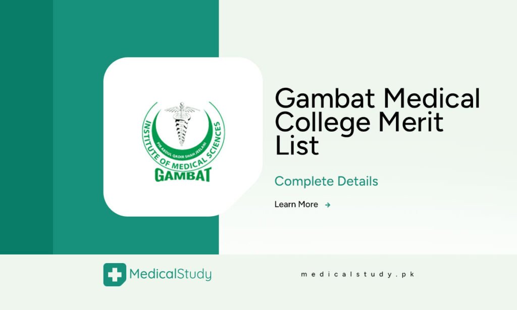 Gambat Medical College Merit List