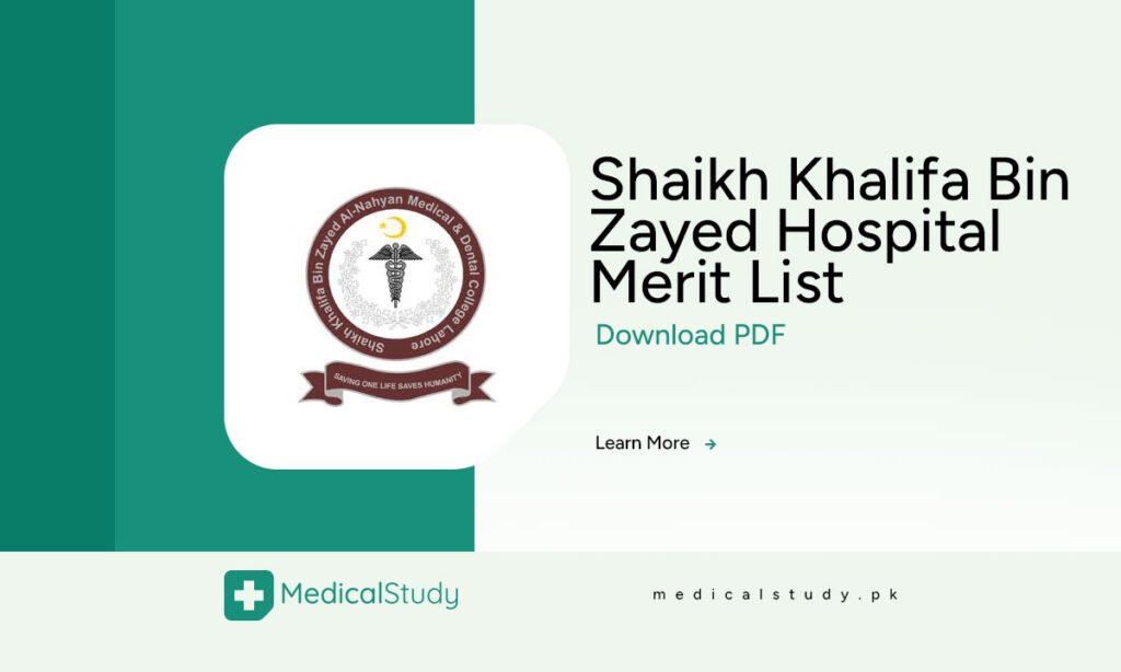 Shaikh Khalifa Bin Zayed Hospital Merit List