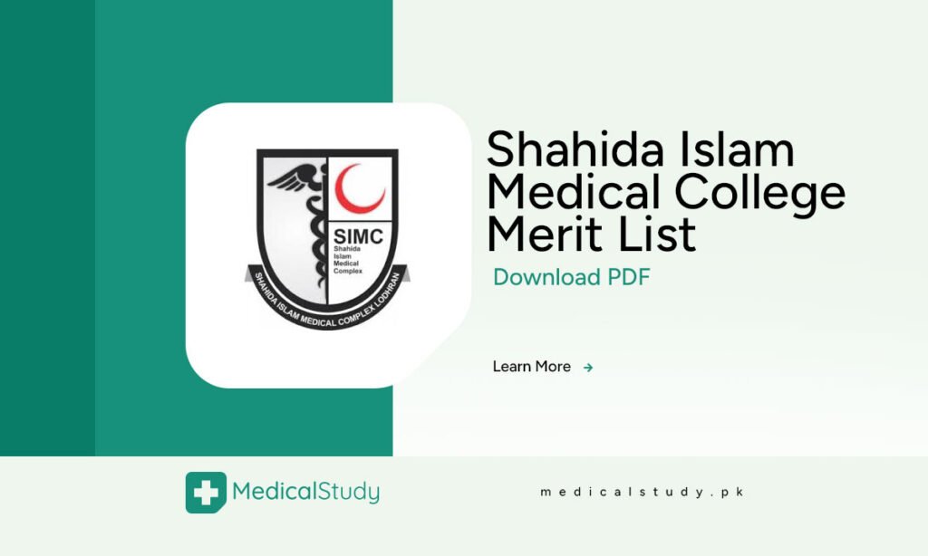 Shahida Islam Medical College Merit List