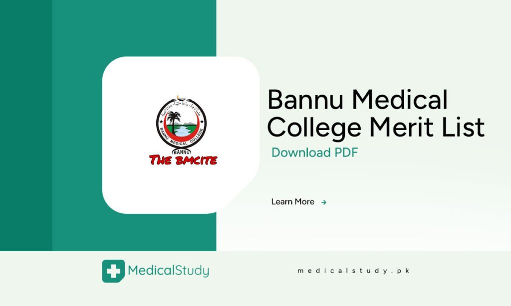 Bannu Medical College Merit List