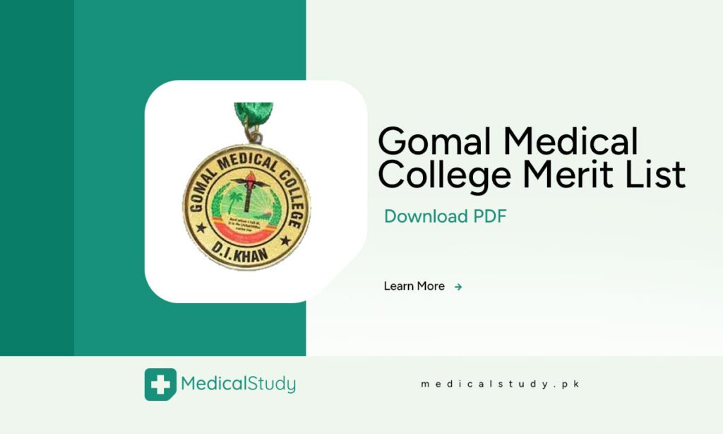 Gomal Medical College Merit List