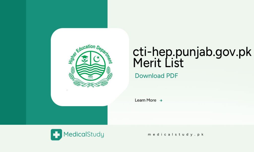 cti-hep.punjab.gov.pk Merit List