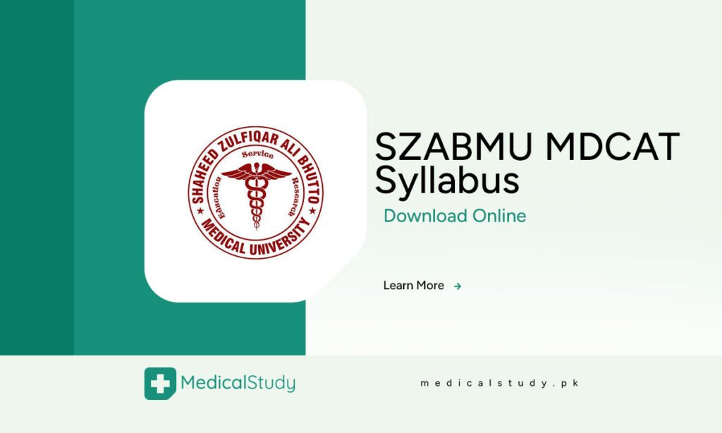 SZABMU MDCAT Syllabus